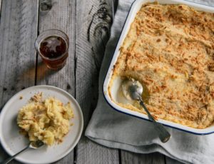 Käse-Kartoffelpüree mit Ahornsirup