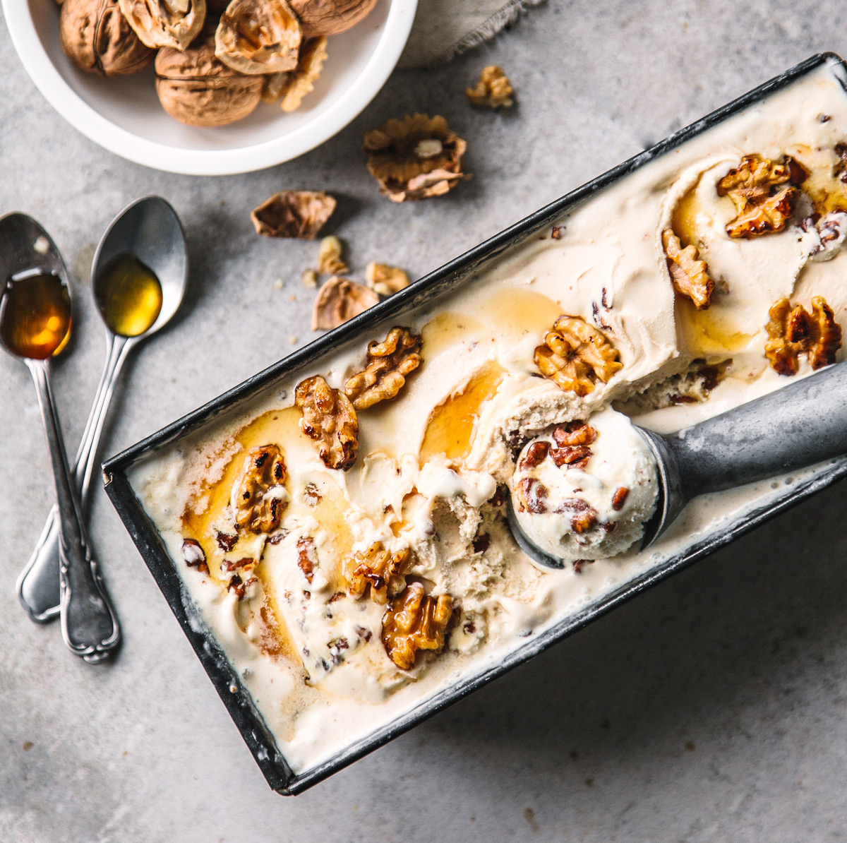 Ahorn-Walnuss-Eiscreme | Ahornsirup aus Kanada