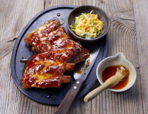 Glasierte Spareribs