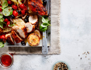 Ofen-Huhn mit Fenchel und weinseligem Sößchen