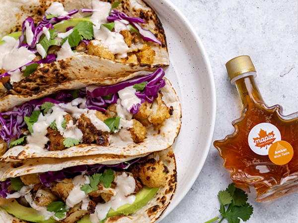 Blumenkohltacos mit Ahorn-Chipotlewürze