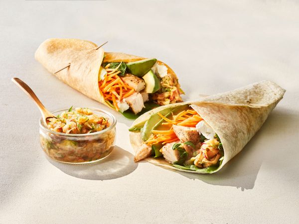 Hähnchen-Tortilla-Wrap