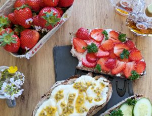 Ahorn-Sauerteigbrot „Strawberry Cheesecake“