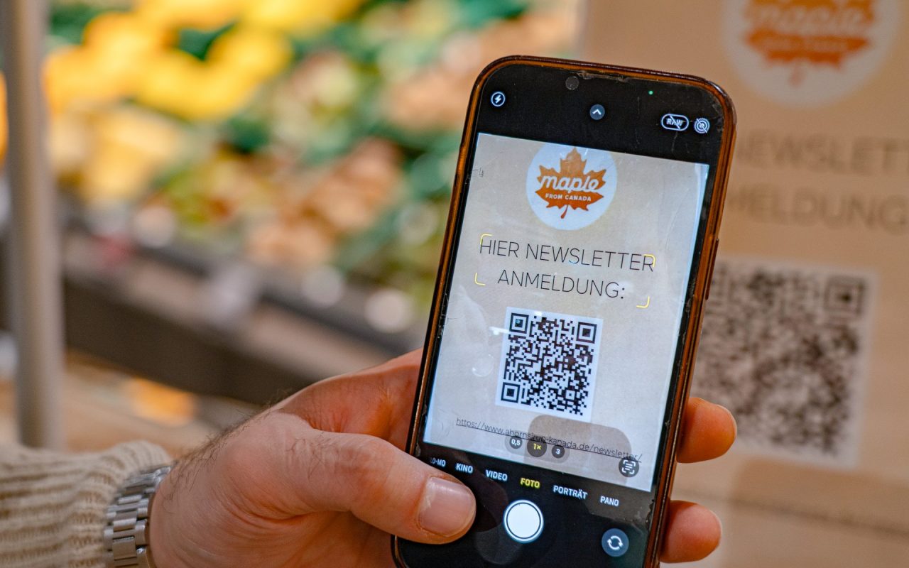QR-Code Scan zur Newsletter-Anmeldung