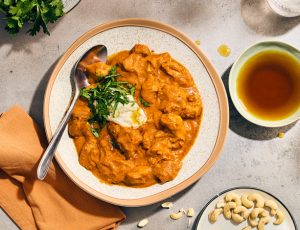 Rezeptbild/Serviervorschlag für Butter Chicken mit Ahornsirup