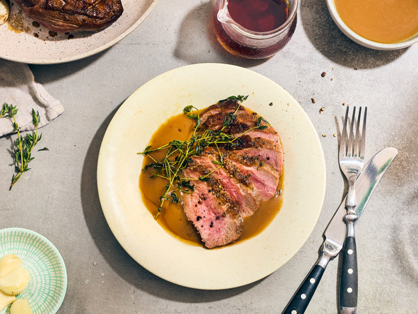 Entenbrust mit Ahornsirup-Sauce